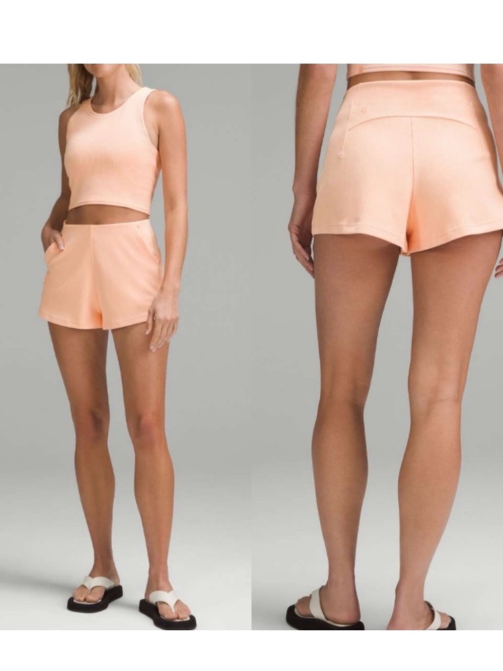 lululemon athletica Peach Athletic High-Rise Women’s Shorts and Tank
